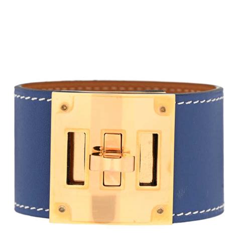 hermes armband kelly dog|HERMES Swift Kelly Dog Bracelet Bleu Saphir .